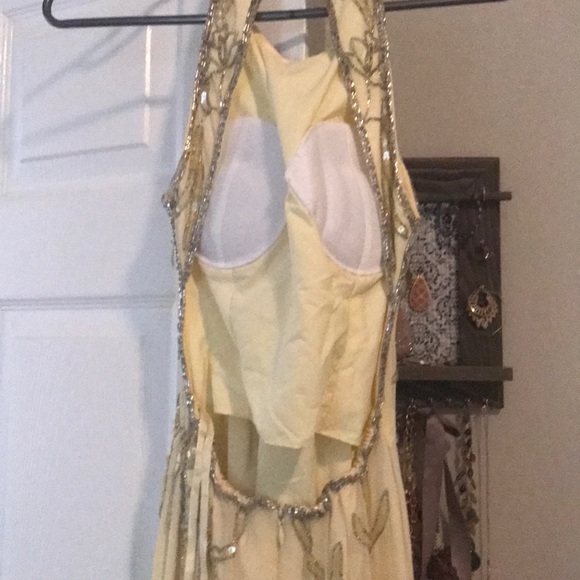 Open back, hand beaded gown. - Picture 3 of 3